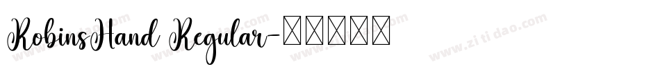 RobinsHand Regular字体转换